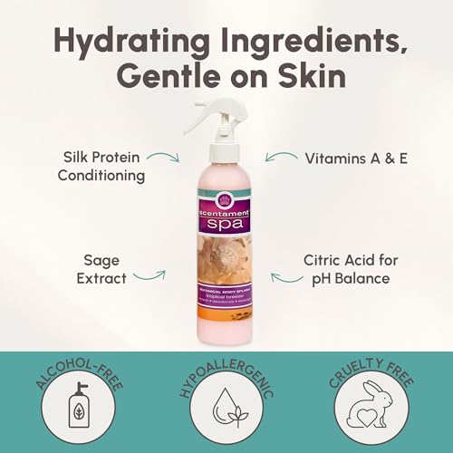 Image of Best Shot Scentament Spa Botanical Body Splash, Detangler Spray, Body Spray for Pets, Cat and Dog Cologne Spray, Tropical Breeze, 8 Oz.