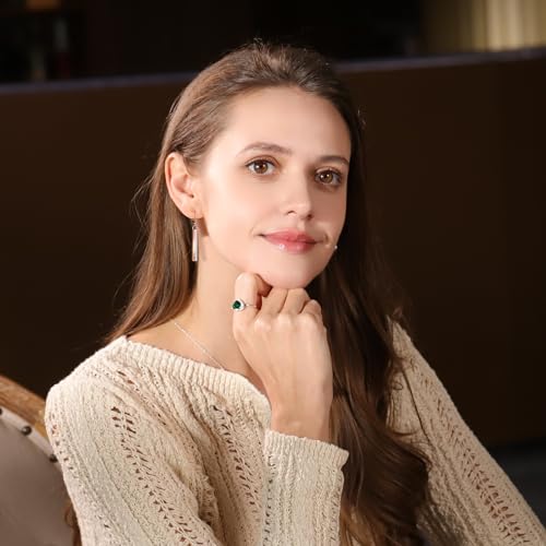 925 Sterling Silver Bar Dangle Drop Earrings for Women, 14K Gold French Style Leverback Dangle Drop Earrings, Hypoallergenic Jewelry4