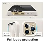 elago Liquid Silicone Case Compatible with iPhone 13 Pro Case (6.1"), Premium Silicone, Full Body Protection - 3 Layer Shockproof Phone Cover, Anti-Scratch Soft Microfiber Lining (Stone) - Image 5