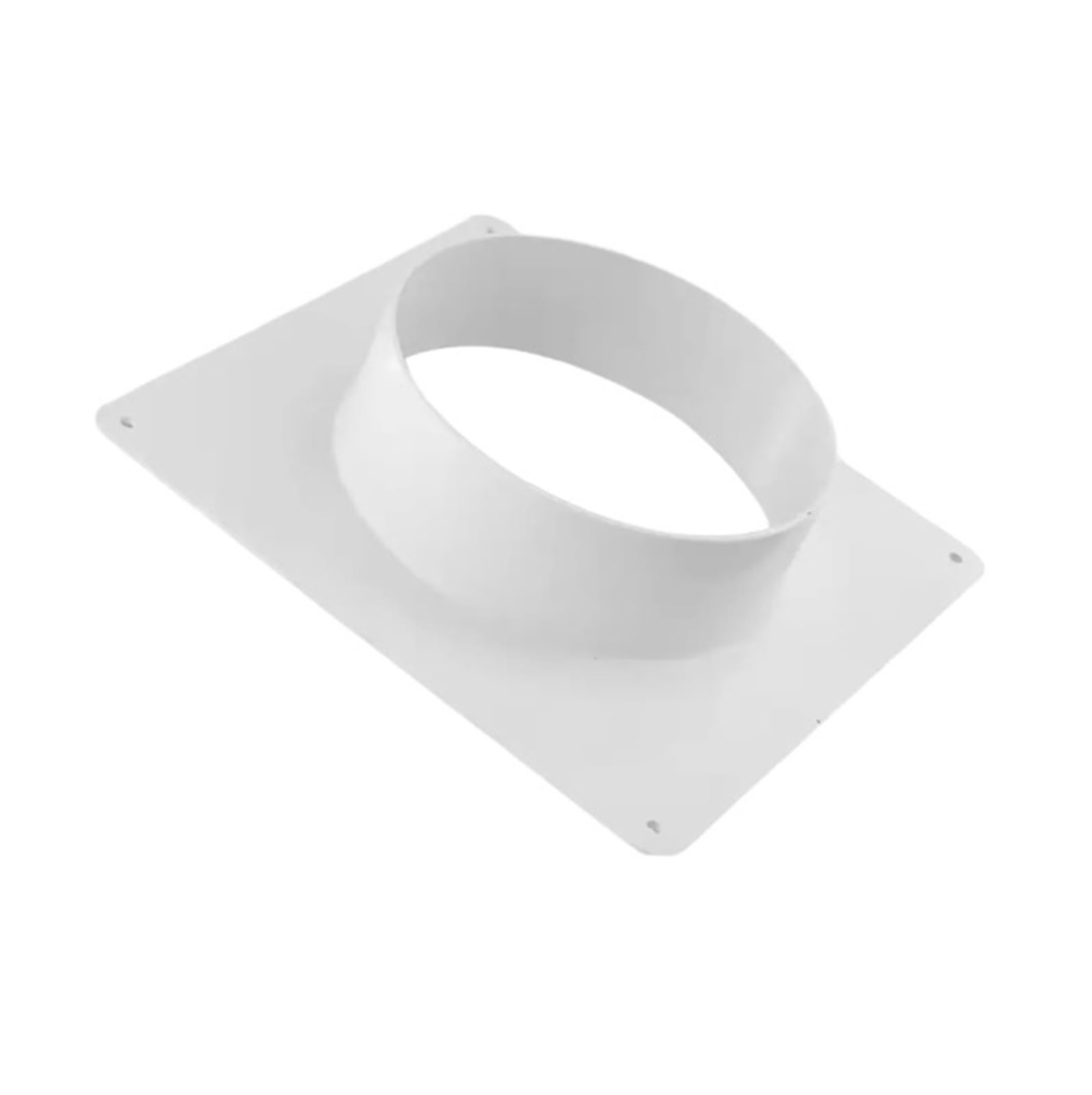 Toolnox White-250Mm Plastic Vent Pipe Adapter Flange Connector