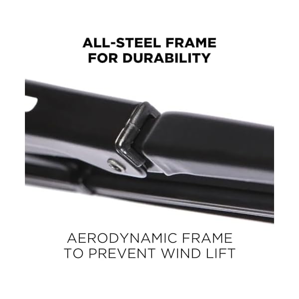 ClixWipers 2-Pack 16" + 16" Conventional Automotive Replacement Windshield Wiper Blade - All-Steel, Durable All-Weather, Easy Install for Hook + Pin Arms (Set of 2) - Image 5