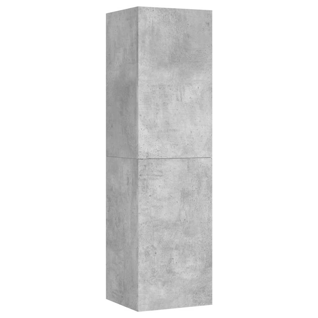 TV-Schrank Betongrau, 30,5x30x110 cm, Holzwerkstoff, Hängend, Modernes Media-Center für Wohnzimmer und Schlafzimmer, Robuste TV-Konsole