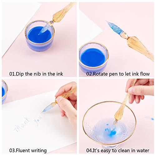 CRASPIRE 9 PCS Set di Penne a Immersione in Vetro