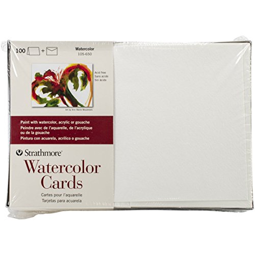 Strathmore-105-210-1-Watercolor-Cards-Cold-Press-5-x-6875-50-Envelopes-Cards-Envelopes-White