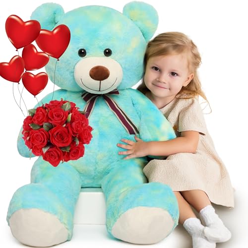 Tezituor 40 Inch Giant Teddy Bear, Large Green Teddy Bear Stuffed Animal