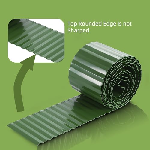 image for ZXZYHFTY Corrugated Metal Garden Edging, Landscape Edging Border, 6