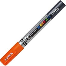 LYRA Graduate Mark All Paint Marker, 0.7mm XS Tip, Orange