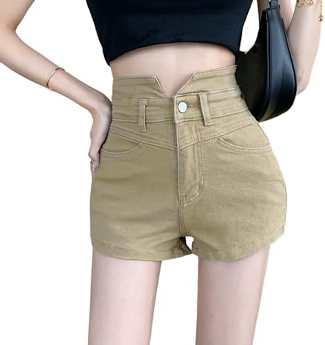 Women's stretch denim hot pants high waist summer jeans shorts pants sexy shorts denim pants