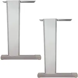 Par Pé para Mesa com Acabamento em Madeira – Firmeza, Resistência e Estilo para sua Mesa - Escritex (Cinza)