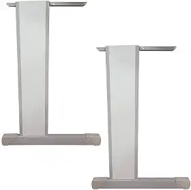 Par Pé para Mesa com Acabamento em Madeira – Firmeza, Resistência e Estilo para sua Mesa - Escritex (Cinza)