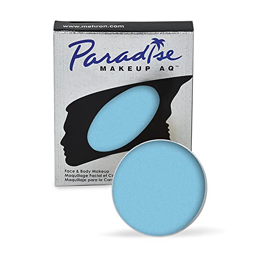 Image of Mehron Makeup Paradise Makeup AQ Refill Size | Stage & Screen Performance, Face & Body Painting, Beauty, Cosplay, and Halloween | Water Activated Face Paint, Body Paint .25 oz (7 ml) (Light Blue)