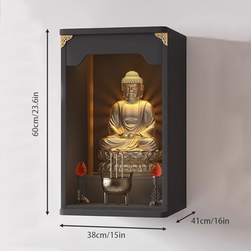 Étagère d'autel murale en métal avec tablette rétractable pour la divination