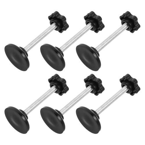 Yardenfun 6 Tornillos Moleteados en Forma de Flor de Ciruelo M6x50 para Andadores Ruedas, Perillas de Repuesto Antideslizantes Compatibles, Accesorios para Personas Mayores y Mantenimiento