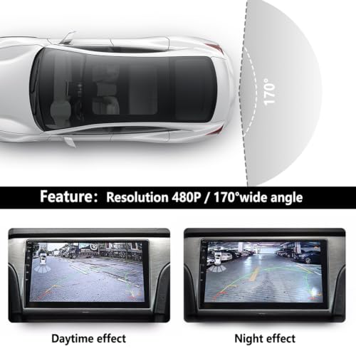 Image of License Plate Backup Camera,HD Night Vision Reverse Camera with 8 LED,170Wide Angle IP67 Waterproof Car Rear View Camera Fits Car Truck SUV RV with US License Plates (Silver)