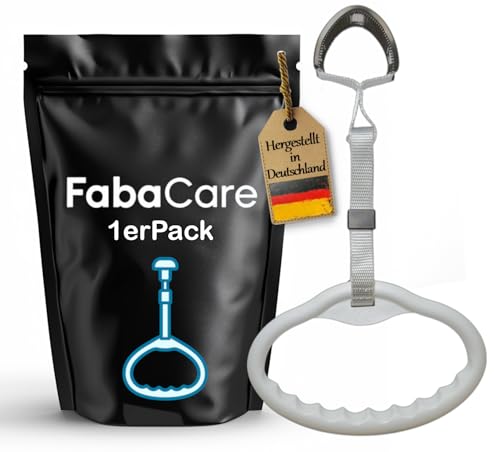 FabaCare Poignée de lit ergonomique, trapézoïdale, poignée de lit, poignée de redressement, poignée en étrier, poignée de barre, poignée pour aide à la redressement, balançoire