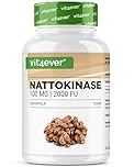Nattokinase - 365 capsule da 100 mg ciascuna (20.000 FU/g) - 12 mesi di scorta - Vegano - Senza OGM - Senza additivi indesiderati