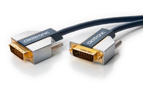Clicktronic Advanced DVI-D connection cable (Dual Link 24+1, Full HD, WQXGA) 1 m