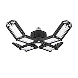 ✅ 8 Einstellbare LED-Leuchttafeln - Insgesamt 8 LED-Panels. Jede LEDGaragenleuchte kann flexibel zwischen 0 ° und 90 ° eingestellt werden und der maximale Ausdehnungsdurchmesser kann 38 cm oder 50,6 cm erreichen, wodurch je nach Anwendung die ideale Verteilungskurve der Werkstattlampe realisiert werden kann. Dieser GaragenLicht ist für E27-Lampenfassungen geeignet und kann ohne Werkzeug schnell installiert werden, wodurch Zeit und Mühe gespart werden.