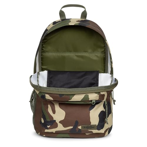 Image of EASTPAK Padded Double - 24L Squared Backpack with Dual Front Pockets, 13 inch Laptop Sleeve, Bottle Holder & Padded Straps, Camo