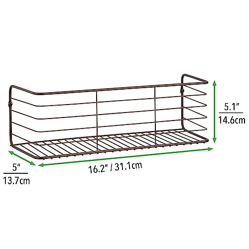 Image of Craft Mshopr inchMultipurpose Iron Wall-Mounted Kitchen Shelves Spice Rack | Medium Size 16X5.5X5.5 Inches | Black | Spice Holder And Bottle Organizer