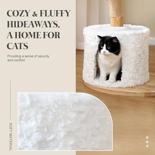 Árbol para gatos de madera natural PEGIC 47 pulgadas miniatura 5