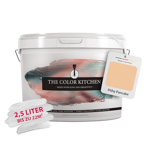 Livingwalls THE COLOR KITCHEN kräftige Wandfarbe - Malerfarbe für farbenfrohe Räume - matte Innenfarbe in Beige - 2,5l Deckfarbe in TCK5009