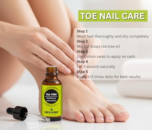 Image of Earth N Pure Tea Tree Essential Oil | 100% Pure Natural Therapeutic Grade | Steam Distilled Melaleuca Alternifolia Oil | For Diffuser, Aromatherapy, Hair Care, Skin Care & DIY | 250ml
