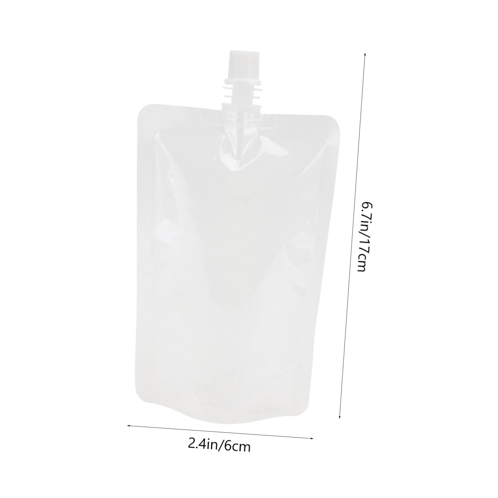 CIYODO Soybean Milk Juice Flasks Bag 50pcs Nozzle Sealed Packaging Bags Clear Pouches for Camping Travel