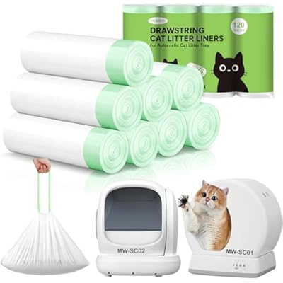 Cat Litter Box Liners, 120 Pack Litter Box Bags...