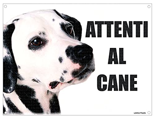 LOVELYTILES Dalmata Attenti al Cane Targa Cartello...