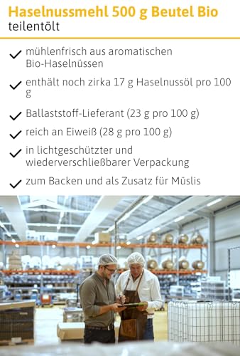 Ölmühle Solling - Haselnussmehl teilentölt BIO 500g