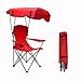 AJH Silla Plegable para Acampar al Aire Libre Silla Plegable con sombrilla Toldo Portavasos Soporte Resistente y Bolsa de Transporte para Pesca en la Playa Picnic Senderi