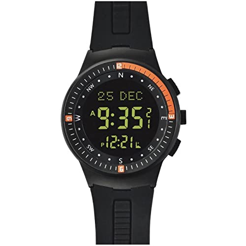 Smárt Wátches official - Muslim Prayer Watch with Azan Time and Pray Alarm and Qiblah Direction Sport Wristwatch Water Resistance (Black Black Black)