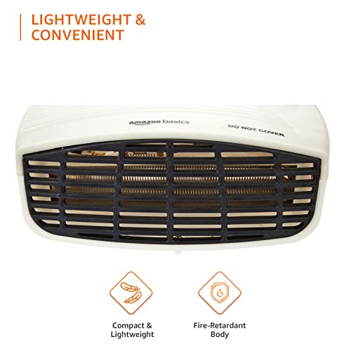 Amazon Basics 2000/1000 Watt Room Heater with Adjustable Thermostat (ISI certified, White color, Ideal for small to medium room/area)