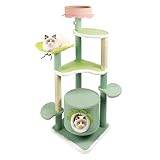 SENNAUX 51.6" Cat Tree with Sisal Scratching Post, Multi-Level Cat Climbing Tower for Indoor Cats, C