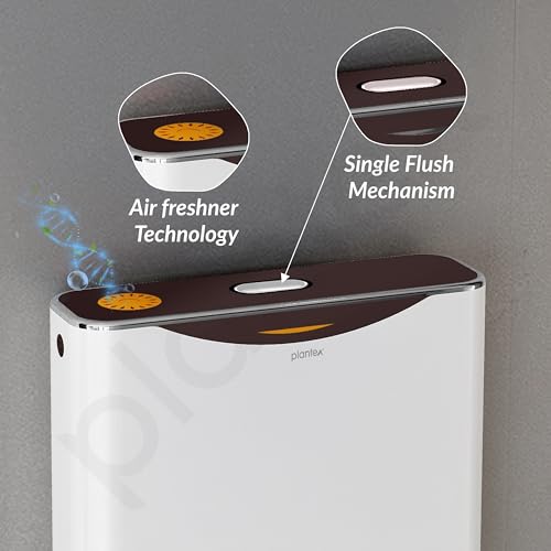 Image of Plantex Flush Tank for Toilet with 10 Ltr Water Capacity /Single Flushing Cistern for Bathroom /Polypropylene Toilet Flush Tank - Pack of 1 (Boss, Brown & White)