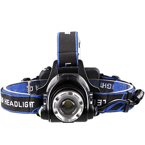 whbage Lampe Frontale Headlamps LED Headlamp Zoomable Headlight Head Torch Flashlight Head Lamp by Battery for Fishing Hunting