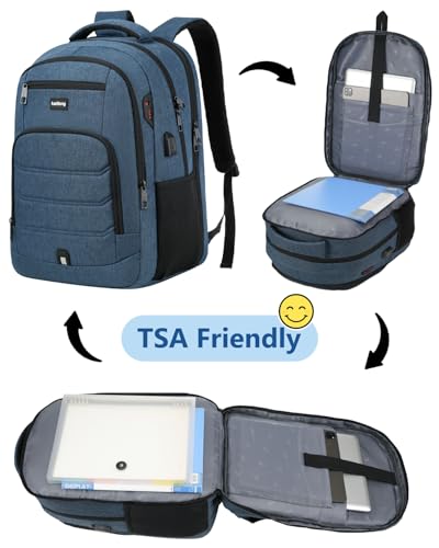 Image of kadilong 17,3 Inch Laptop Backpack for Men,School Bookbag for Teens Boys with USB Port for College Business