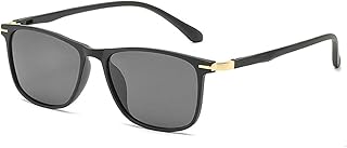OGOBVCK eckige Rahmen Polarisierte Sonnenbrille Herren schwarz Ultraleichte Metallrahmen Brillengläser Fahrerbrille Sports...