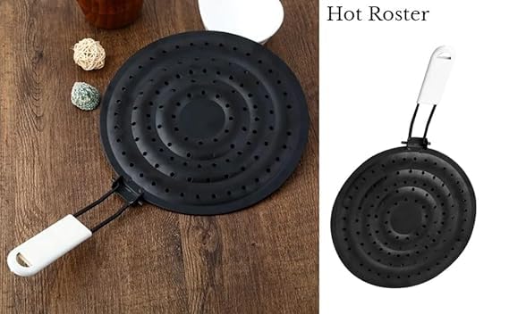 Image of Kitchen Heat Diffuser Reducer Flame Simmer Plate Frying Plate Solid Stainless Steel Heat Diffuser For Gas Stove, Nonstick Simmer Flame Arrester, Kitchen Cookware Reducer Hot Roaster Black