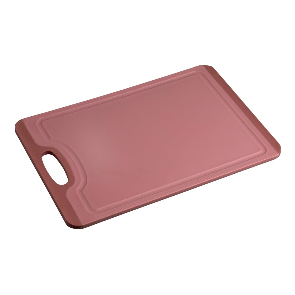 KESPER 30847 Chopping Board Rutsch-Stop, Plastic, Dimensions: 36.5 x 24.5 x 0.85 cm, Colour: Red