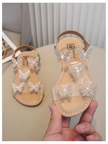 Floerns Girl's Butterfly Ankle Strap Flat Sandal Open Toe Beach Vacation Sandals3