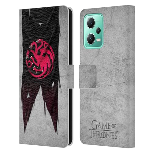 Head Case Designs �������C�Z���XHBO Game of Thrones Targaryen Sigil Flags ���U�[�u�b�N�E�H���b�g�P�[�X�J�o�[ Xiaomi Redmi Note 12 5G�Ή�
