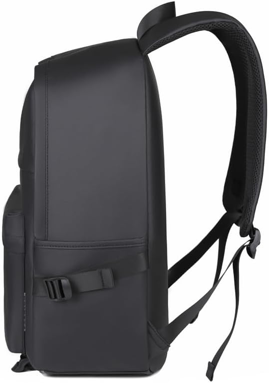 Black School Backpack Women Men, Waterproof Lightweight Small Backpack 15.6 Inch Laptop Backpack for Boys Girls Teens Travel Gym Work College Daypack carry on flight approved School Bag Bookbag