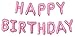 SGODA Happy Birthday Mylar Balloons Letters Balloon Pink