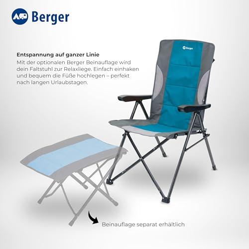 Chaise pliante Siena Berger bleue pour jardin et camping - 5