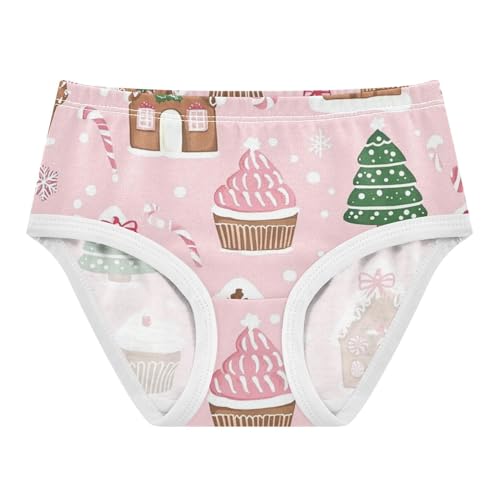 Soft Girls' Panties Breathable Toddler Underwear for Toddlers Cupcakes Pattern Sweet Theme in Sizes 2T,3T, 4T, 5T, 6Y and 8Y