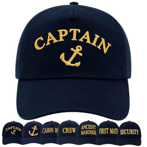 4sold Adult Baseball Cap Yachting Captain Adjustable Strap Boys Men Summer Hat Cotton Navy-Captain Anchor