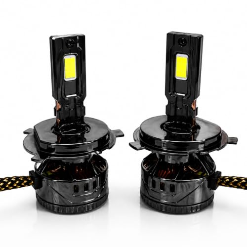 Image of VECTRON 9012 LED Headlight Bulb for Car, Cool White, 6000K, 300W, Cooling Fan, IP68 Waterproof, Set of 2