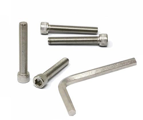 Image of iexcell 4 Pcs M12 x 75mm Thread Pitch 1.75 mm Stainless Steel 304 Hex Socket Head Cap Screws Bolts Kit